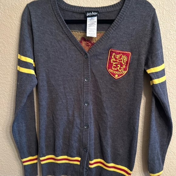 Harry Potter size adult Small grey academic school sweater Gryffindor - Picture 1 of 5